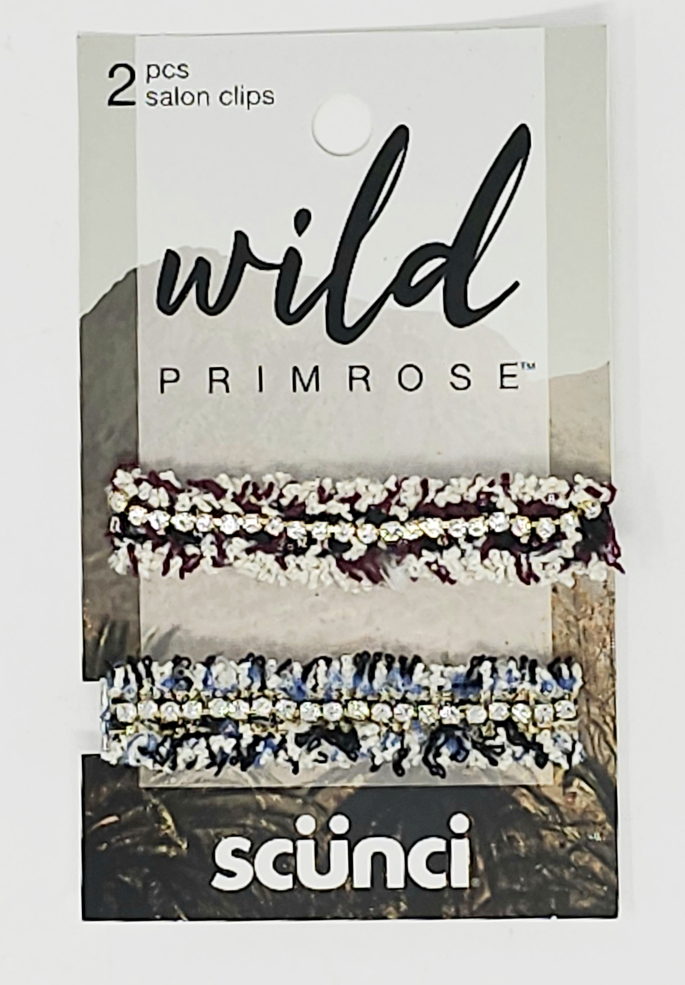 Scunci Wild Primrose Jeweled Salon Clip Barrettes with Rhinestones and Red/White UPC 043194709328
